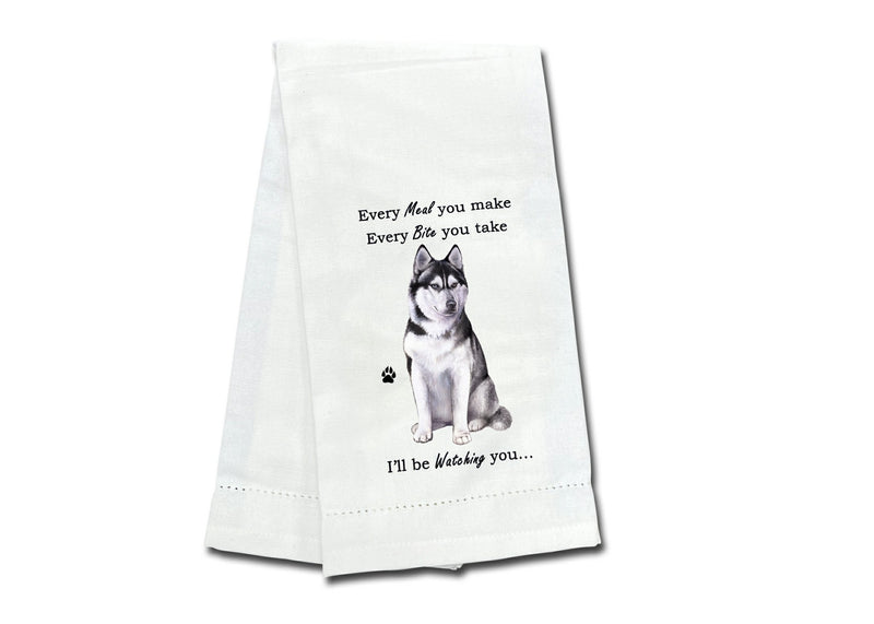 Siberian Husky kitchen towel — Every Bite You Take, E&S Pets