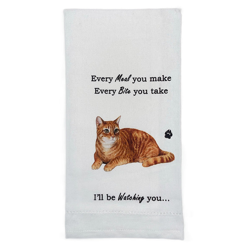 Orange tabby cat kitchen towel — Every Bite You Take, E&S Pets