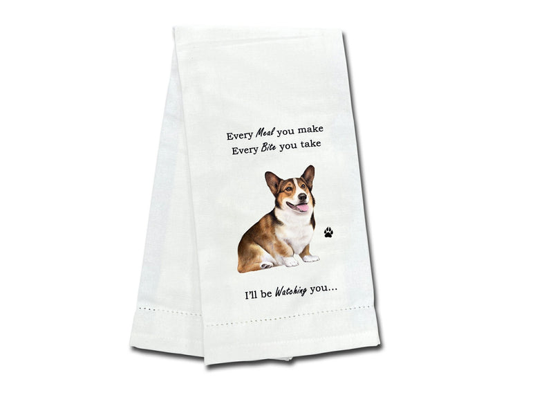 Welsh Corgi kitchen towel — Every Bite You Take, E&S Pets