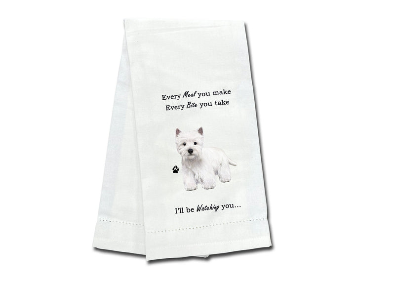 Westie kitchen towel — Every Bite You Take, E&S Pets