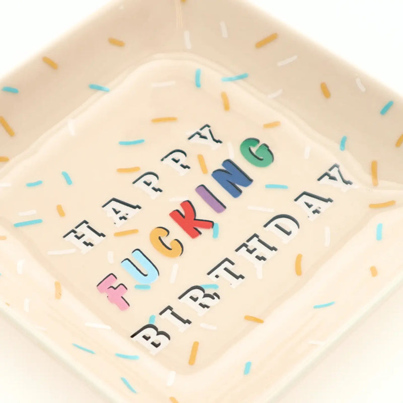 Happy Fucking Birthday | Square Trinket Tray