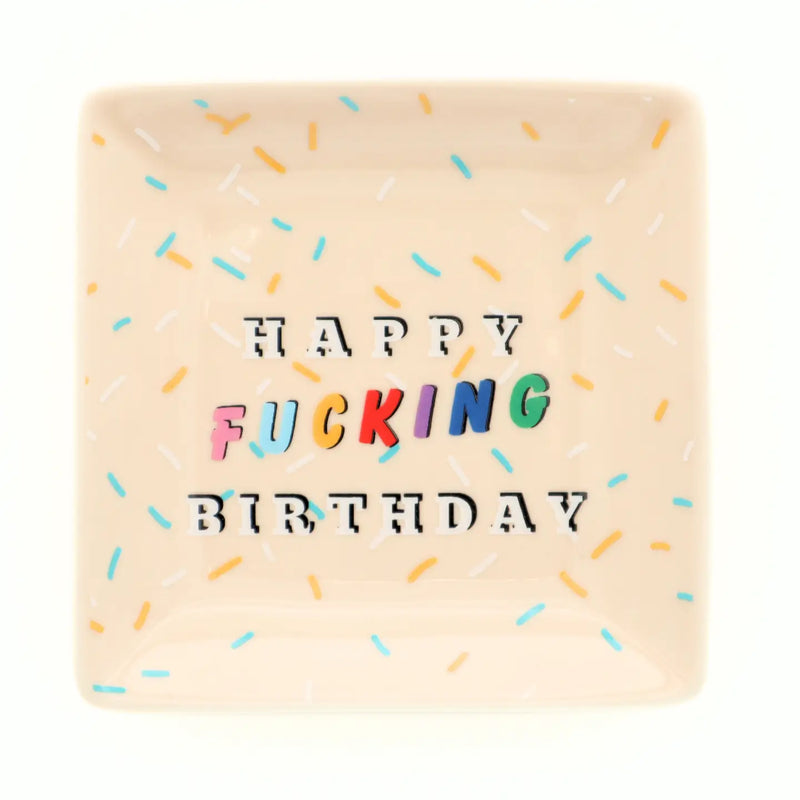 Happy Fucking Birthday | Square Trinket Tray