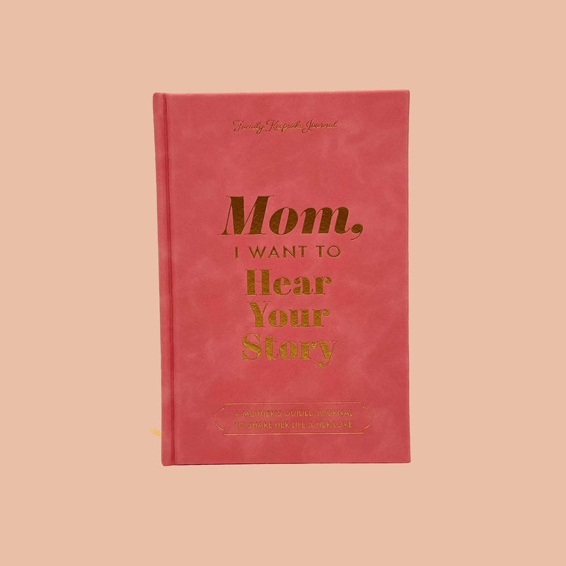 Mom, I Want to Hear Your Story Heirloom Rose Leather Cover Version