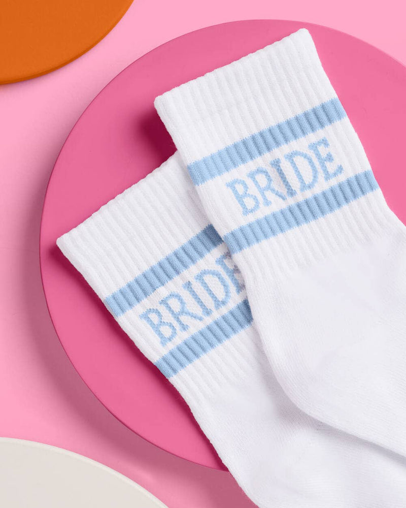 Blue Bride Socks | Something Blue Wedding Socks Bachelorette