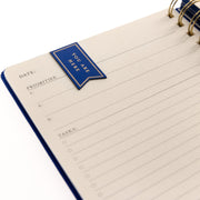 Cobalt Blue Fabric-Bound Task Journal interior