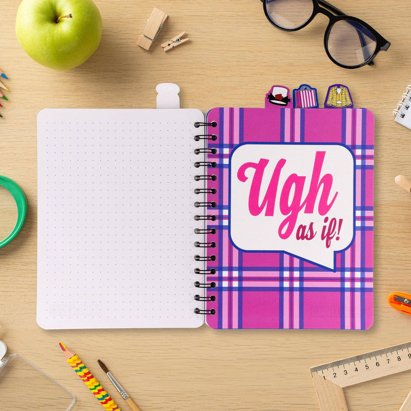 Clueless 4-Tab Spiral Notebook With 160 Dotted Sheets