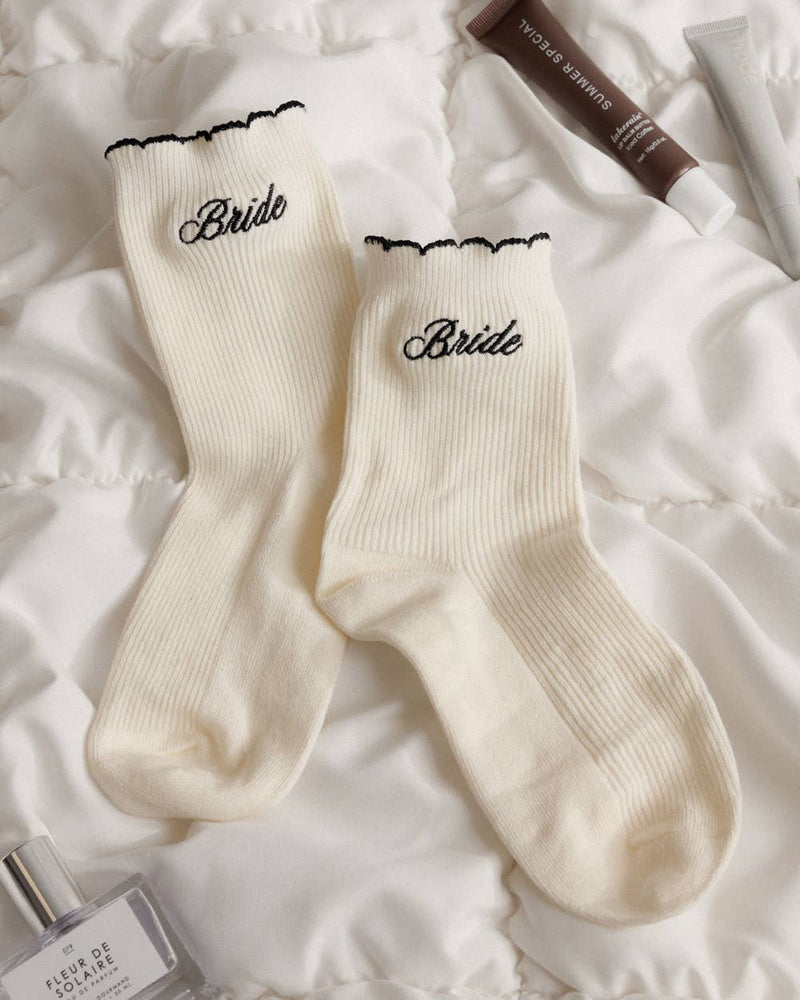Bride Ruffle Socks | Bachelorette, Gift, Bridal