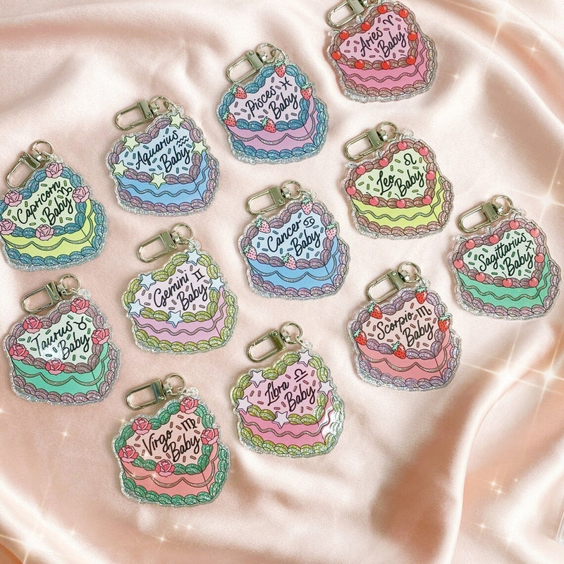 Zodiac Cake Bag Charm
