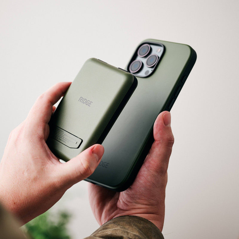 Ridge Power Bank - 10k mAh - Matte Olive: Matte Olive