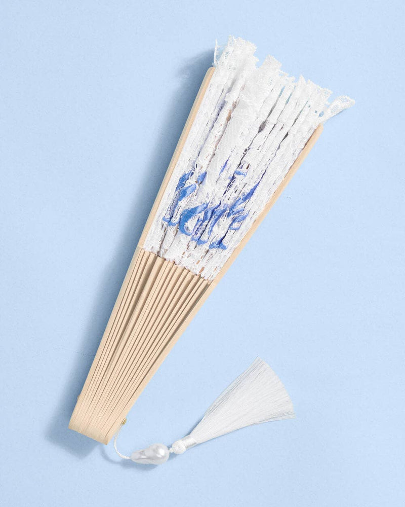 White Lace Bride to Be Folding Fan | Bridal Accessory