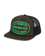 Filson Trucker Mesh Cap - Dark Forest / Sportsman, front