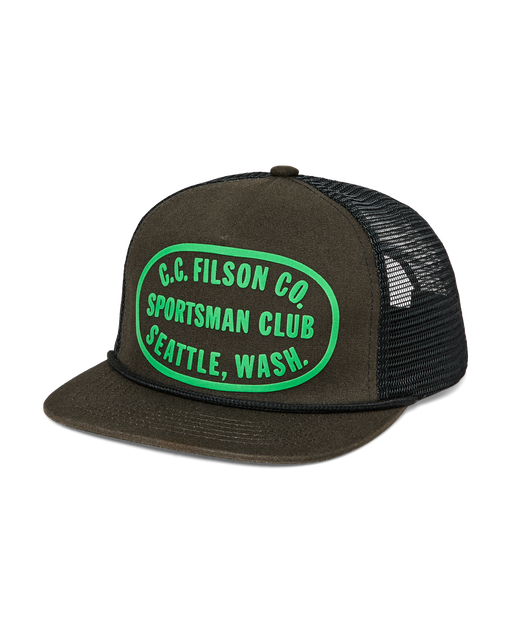 Filson Trucker Mesh Cap - Dark Forest / Sportsman, front