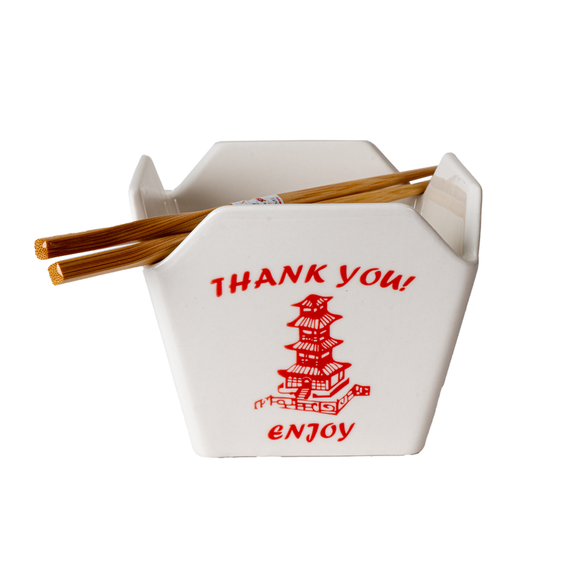 Takeout Box Serving Bowl With Chopsticks Pagoda