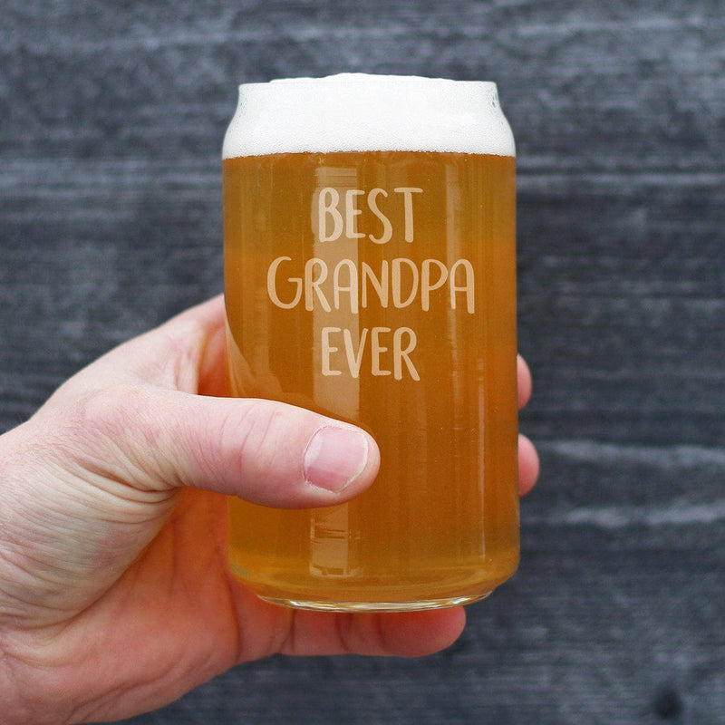 Best Grandpa Ever Beer Can Pint Glass - Father's Day Gifts