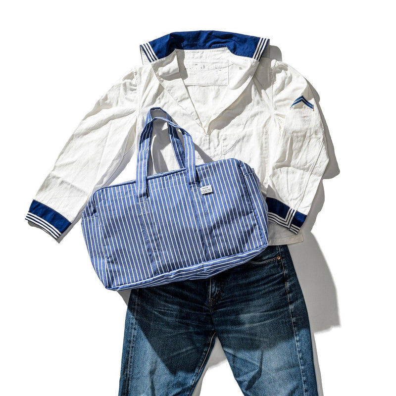 Shirt Fabric School Bag: Stripe A