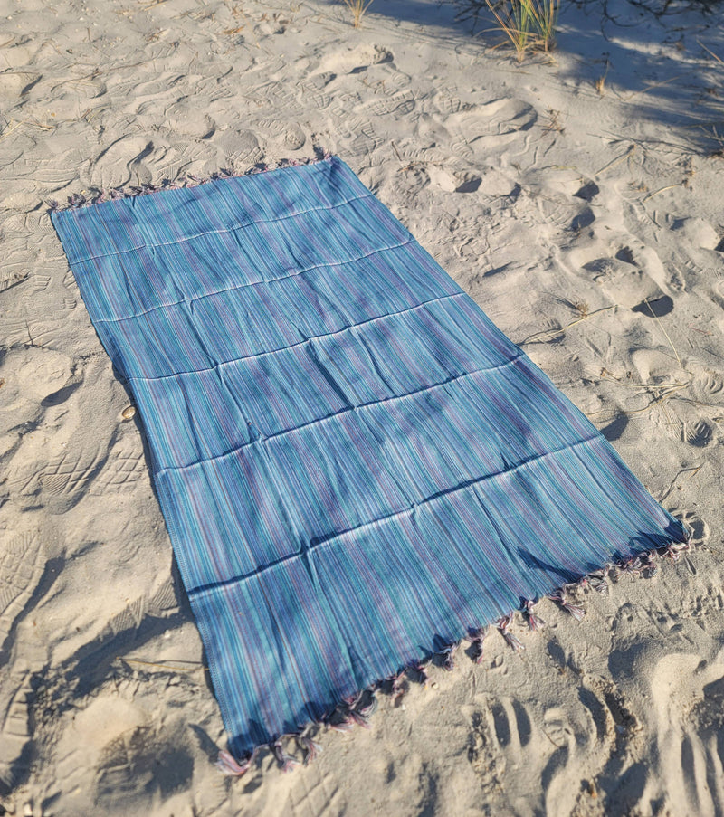 Rainbow Beach Towel | Turkish Towel | Sarong | Beach Wrap: Gray