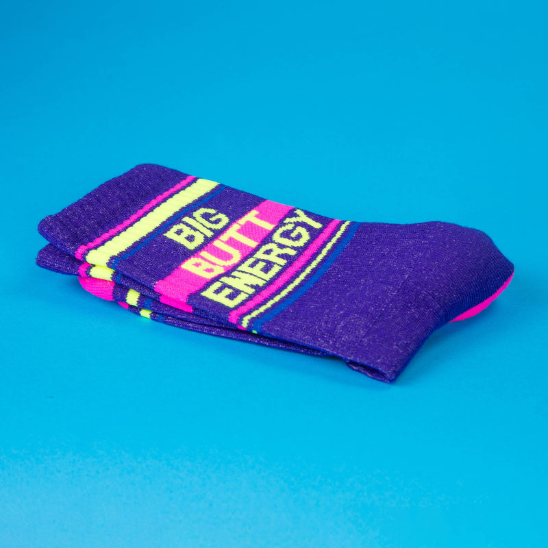 Big Butt Energy Gym Crew Socks - Funny Friend Gift