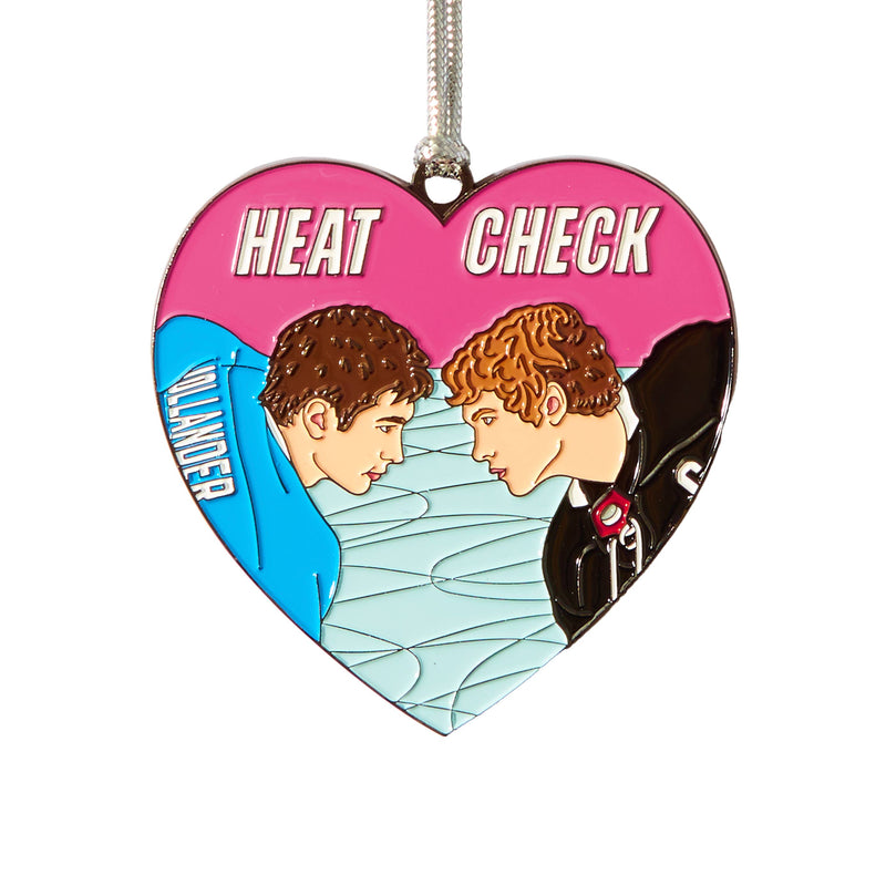 Heated Rivalry Heart Enamel Holiday Ornament
