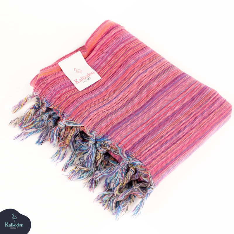 Rainbow Beach Towel | Turkish Towel | Sarong | Beach Wrap: Yellow