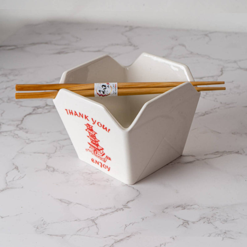 Takeout Box Serving Bowl With Chopsticks Pagoda