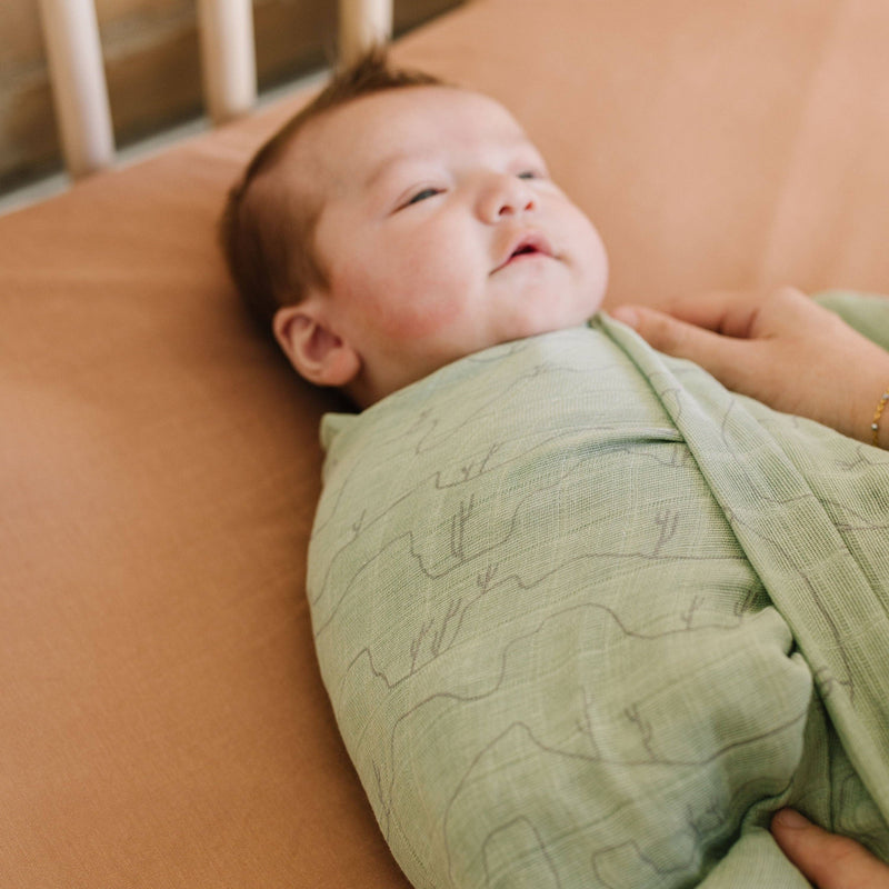 Cotton Muslin Swaddle Blanket | Cactus Lines