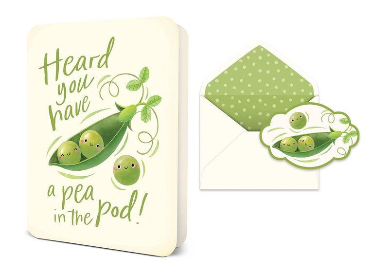 A Pea in the Pod Deluxe Greeting Card