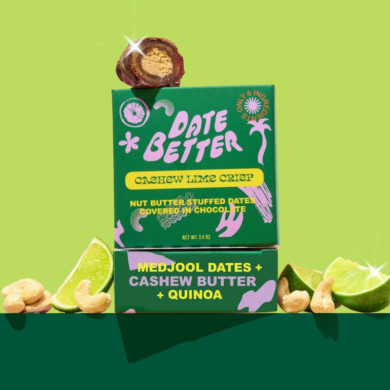 Cashew Lime Crisp | Chocolate Covered Dates