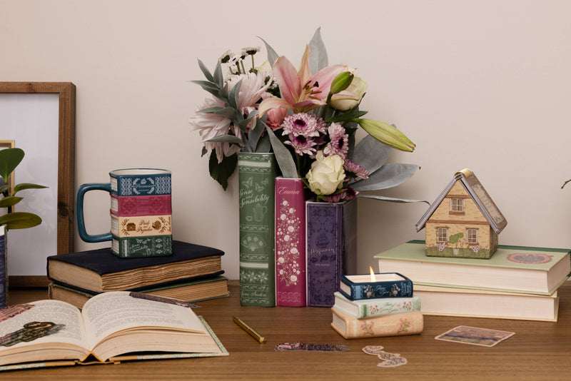 Triple Book Vase, Jane Austen