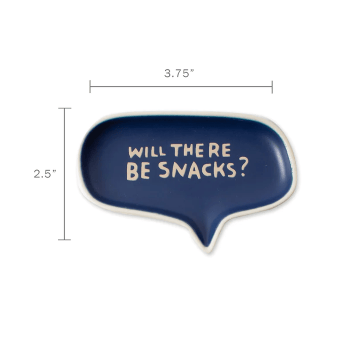 FRINGE STUDIO JEWELRY DISH Will There Be Snacks Word Bubble Trays