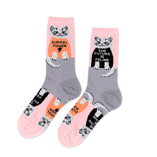 Future is Feline Crew Socks