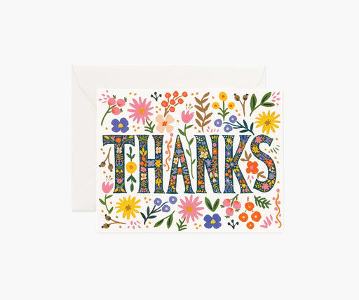 Floral Thanks Greeting Card - LOCAL FIXTURE