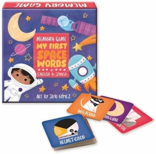 GIBBS SMITH GAMES My First Space Words in English & Spanish Memory Game