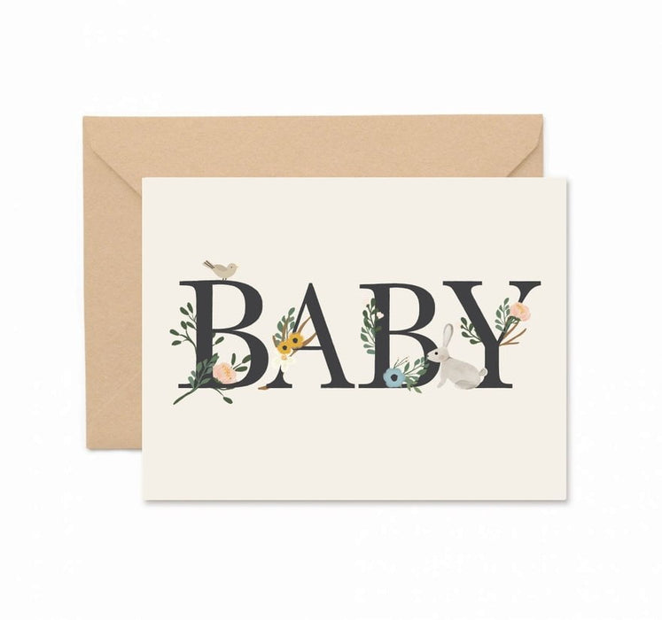GINGER P. DESIGNS CARDS Baby Floral Greeting Card