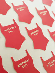 GINGER P. DESIGNS CARDS Birthday Suit Flat Greeting Card