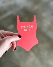 GINGER P. DESIGNS CARDS Birthday Suit Flat Greeting Card