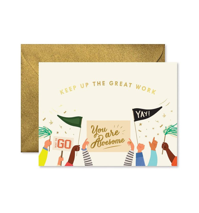 GINGER P. DESIGNS CARDS Keep Up the Great Work Cheering Greeting Card