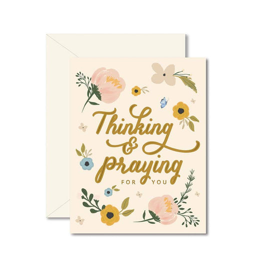 GINGER P. DESIGNS CARDS Thinking and Praying For You Sympathy Card
