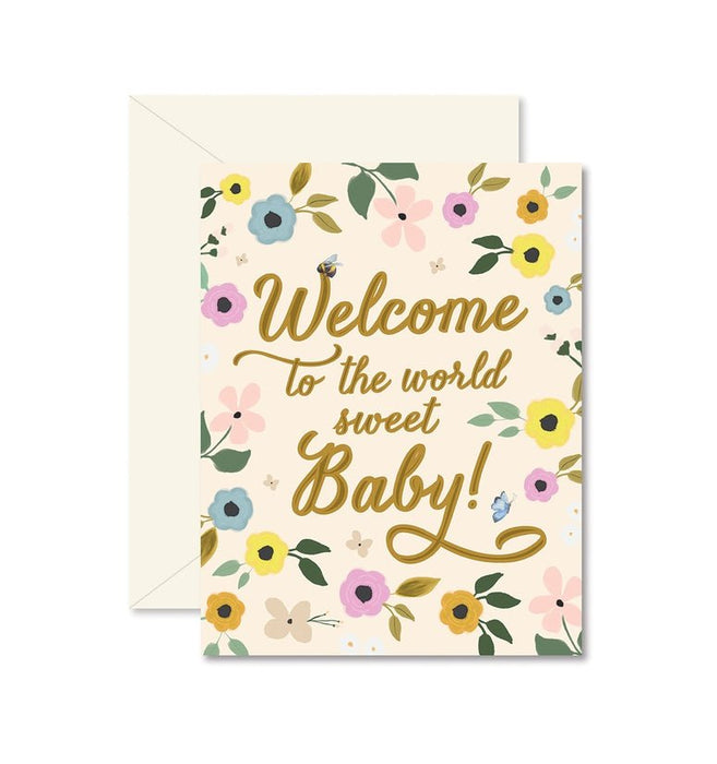 GINGER P. DESIGNS CARDS Welcome Sweet Baby Greeting Card