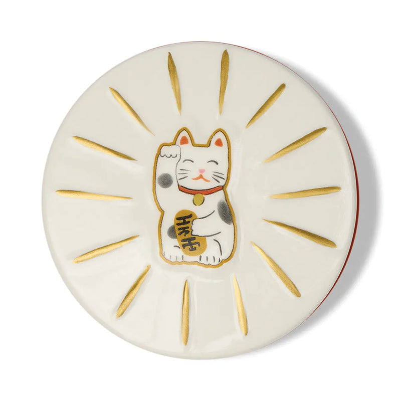 Charmed Maneki-Neko candle detail