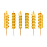Fred Hot & Crispy french fry birthday candles, set of 6, in window box packaging