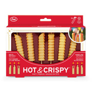 Close-up of a Hot & Crispy french fry shaped wax candle