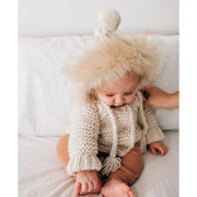 HUGGALUGS BABY ACCESSORIES Fur Bonnet in Natural