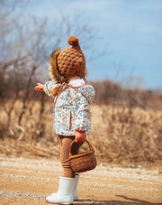 HUGGALUGS BABY ACCESSORIES Fur Bonnet in Pecan