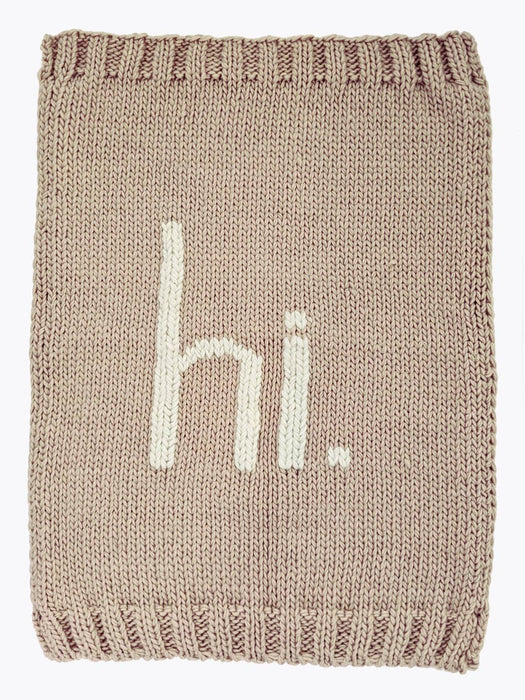 HUGGALUGS BLANKET PEBBLE Hi. Hand Knit Blanket