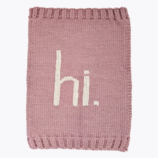 HUGGALUGS BLANKET ROSY PINK Hi. Hand Knit Blanket