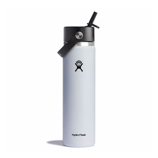 HYDRO FLASK BEVERAGE BOTTLE WHITE Hydro Flask 24 oz Wide Mouth with Flex Straw Cap