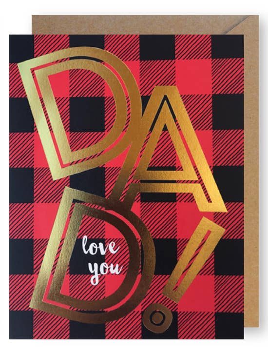 J. FALKNER CARDS CARDS Dad Plaid Card