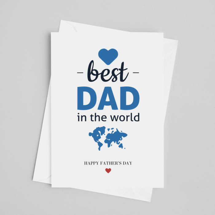JOYSMITH CARDS Best Dad in the World - Father's Day Greeting Card