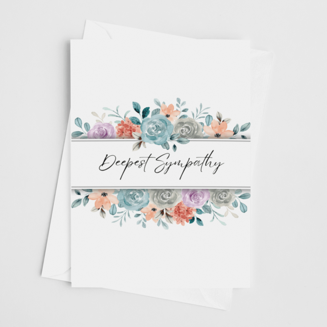 JOYSMITH CARDS Deepest Sympathy Floral Greeting Card