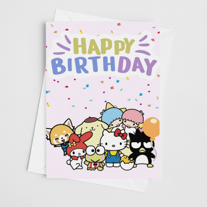 JOYSMITH CARDS Hello Kitty and Friends Happy Birthday Greeting Card